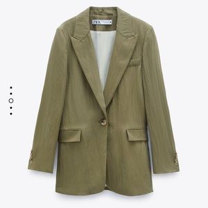 NWT Zara olive green blazer size small